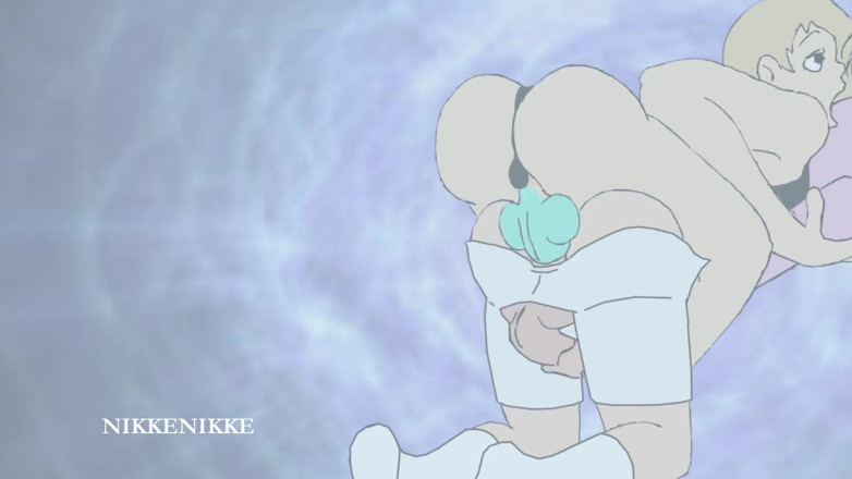 Nikkenikke animation: Інтенсивний хентай, пеггінг, моя дівчина трахає мене, як повію, своїм великим ділдо зі страпоном.