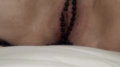 I Caress My Pussy with My Pearl Necklace
