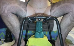 Saltando nos brinquedos de Hankey Xxl