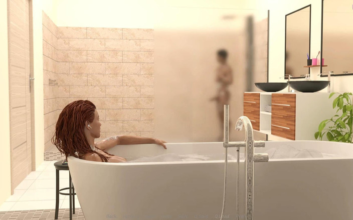 Adultgameplayvideos studio: Дружина мого зведеного брата No33, ділячись ванною кімнатою з Джоном, Дженніфер мастурбувала