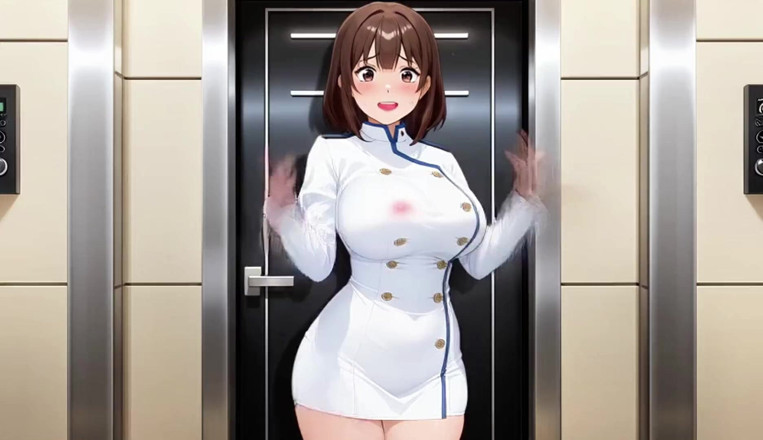 The Last of FAP: Fantasi I Hissen - Upphetsad Hissoperatör Knullar Med Gäst (ia Hentai)