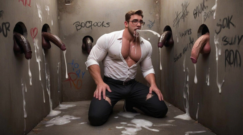 Twin007: Ai gegenereerde gangbang homo femboy pijpbeurt