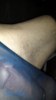 Travesti Cdmichell Mavi Bir Parça Tulum Giyerek Büyük Döl Boşaltıyor