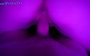 Violet Purple Fox: Sora mea vitregă sare entuziasmată cu pizda ei dulce pe...