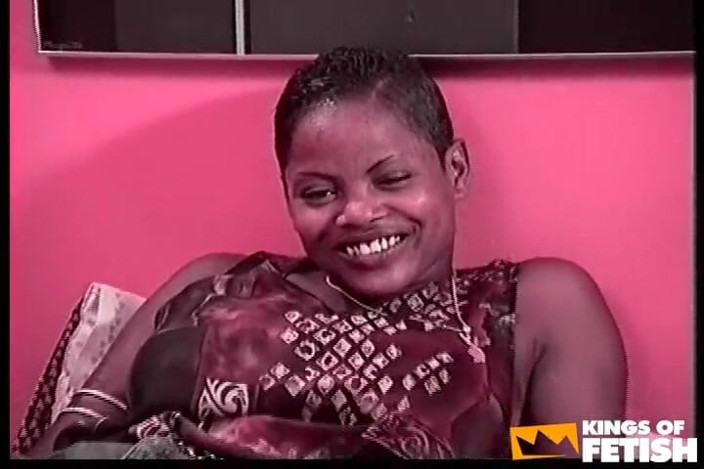 Inter-racial: Ebony with Huge Tits Plays with a Toy and Gets...
