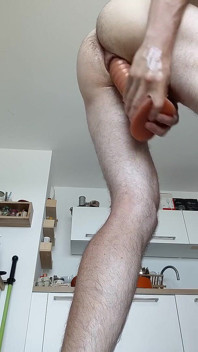 Fisting Myself Standing up