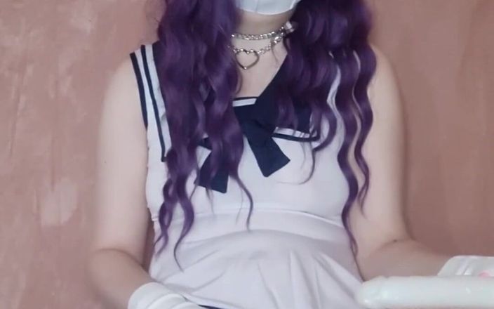 kyu_misa: Kitten thích chơi với dương vật giả ngọc trai của...