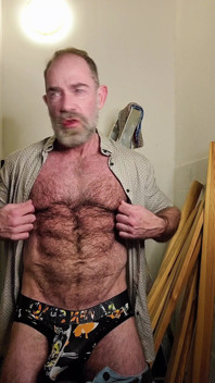 Hairy Dilf Gets Caught Wanking