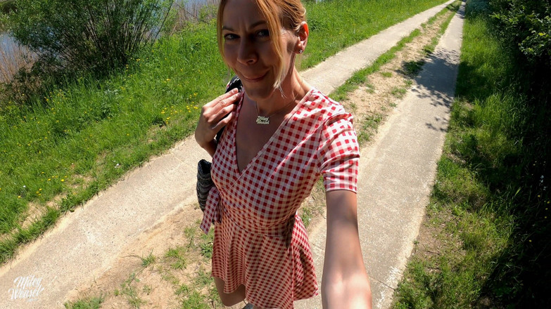 Miley Weasel: Horny Blonde with Plug in the Ass Gets It on...