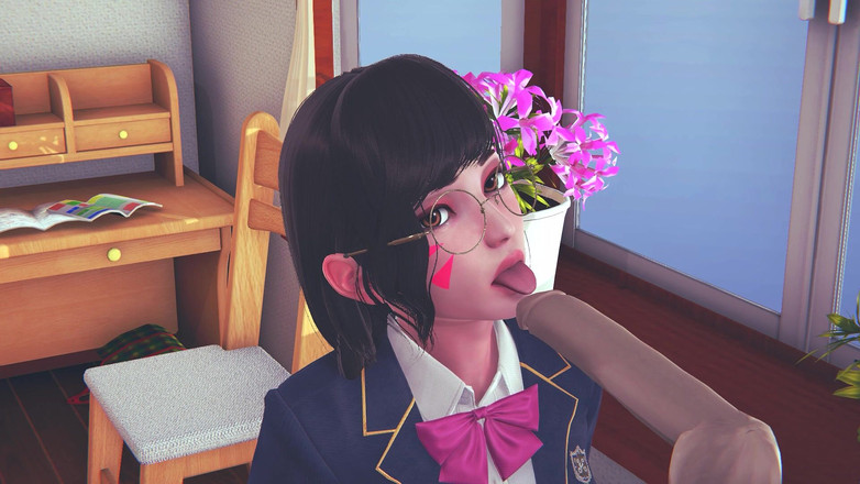 Waifu club 3D: DVA studentka olizuje tvého ptáka jazykem a dostane sperma na...