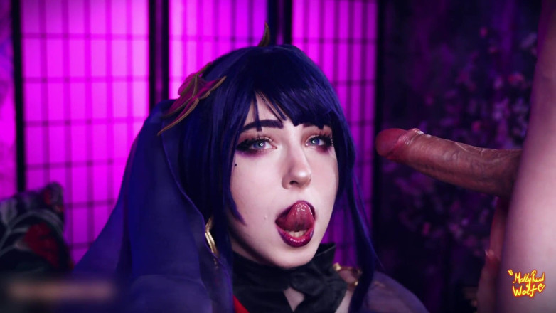 MollyRedWolf: Raiden Shougun Tajna scena questa. 4K - Mollyredwolf