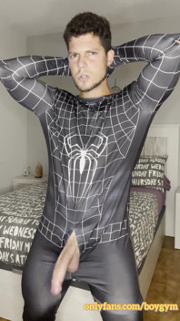 Big Load with No Hands! Spiderman Outfit