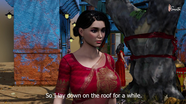 Your Savita bhabhi: 岳父把他的印度儿媳妇米娜带到了村里，操了她。