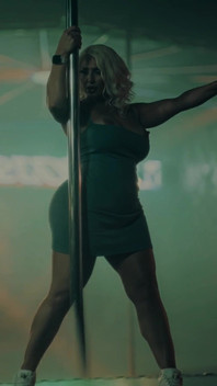 Looking up Her Mini Dress Walking up the Stairs