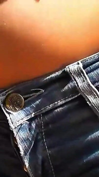 Redhead Latina Denim Shorts Cameltoe and Pussy Fingering