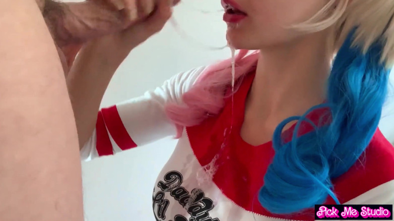 AnGelya G: Halloween! Fucking Harley Quinn. Big Natural Tits!