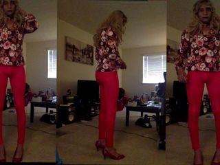 Sweet cakes TS: Red Pants and Heels