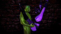 Waifu club 3D: Orc fickte gefesselte elfe und kam in sie