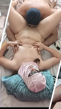 我舔我妻子的阴户，直到她快乐地尖叫多次高潮。