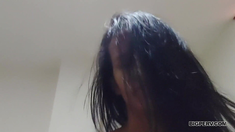 BigPerv: Horny latina Maria Jose jumps and twerks on that hard...