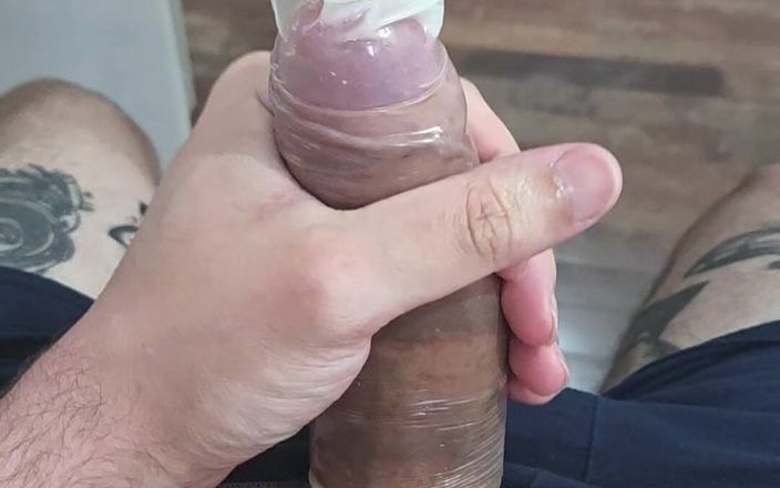 Lkdick8: Super Hard and Big Cock Inside a Condom - Condom Play