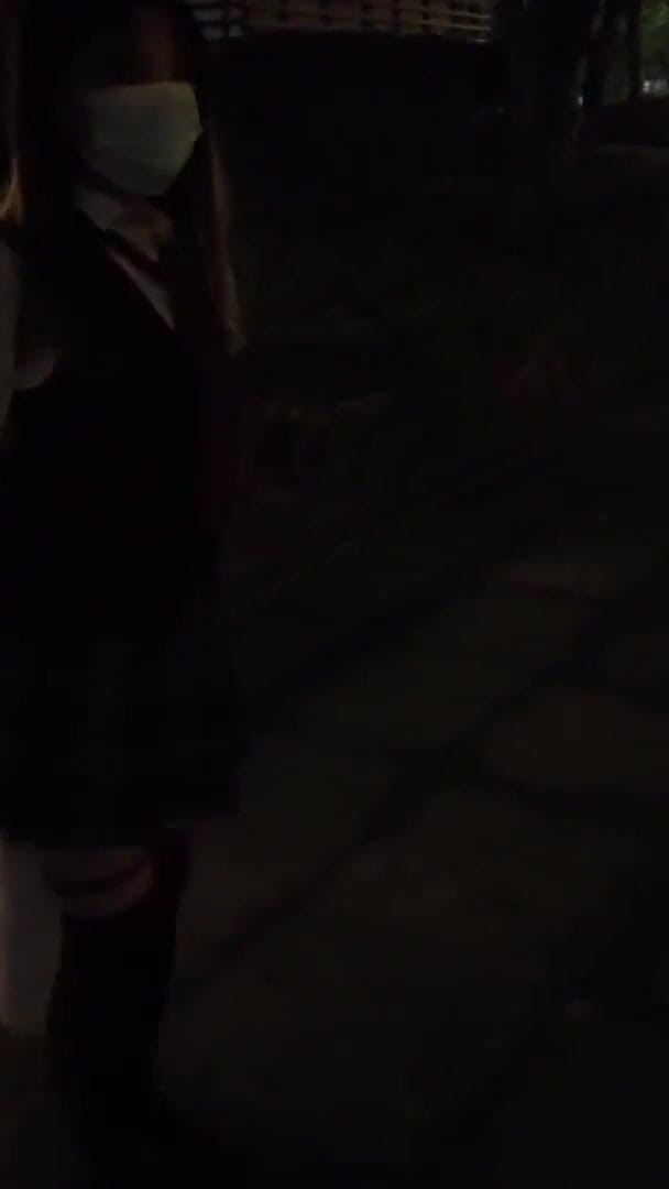 Hs19-a Girl in a School Uniform Was Bound Wander the Streets (Aisan girl bondage)