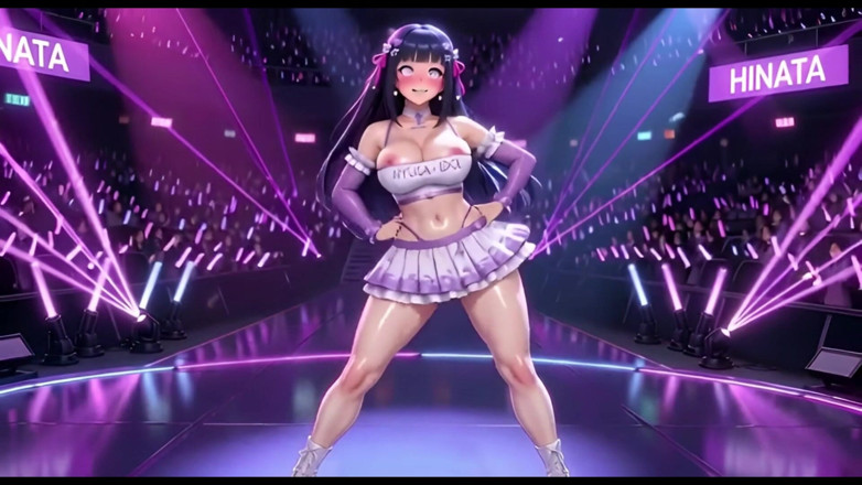Ianimedia: Bodysuit fishnet hinata hyuga lewd - permainan toket yang diminyaki, sambil...