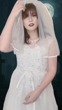 Una sposa con da ragazza spettrale