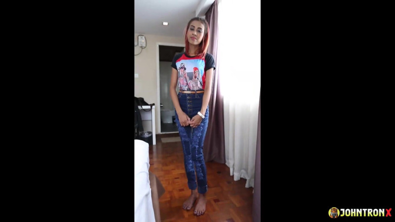 John Tron X: Johntronx - Slim Redhead Thai Babe Gets Her Hairy Pussy Pummeled