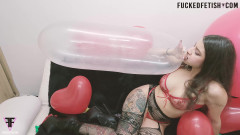 Fucked fetish: POV Face Pop Saliva Long Balloon Condom