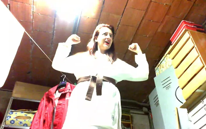 Nicoletta Embassi: Your Italian Giantess Practices Karate in a Cellar and Crushes...