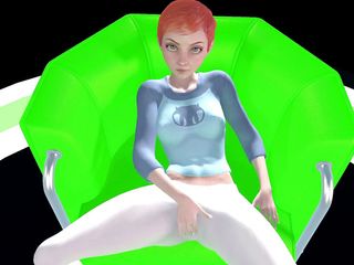 Wraith ward: Gwen Tennyson gnuggar sin klitoris. Hentai parodi
