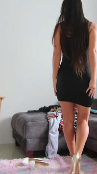 Fitting My New Tight Black Dress