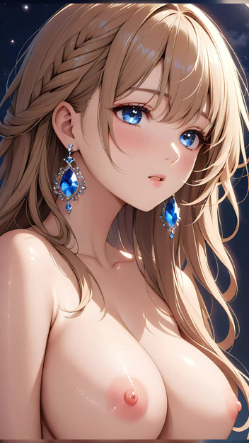 Moonlit Dreams - Ai Girl Bathed in Soft Lunar Glow
