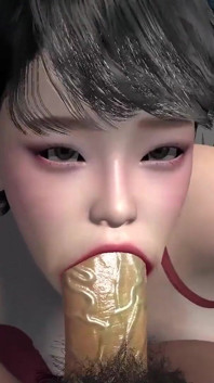 Asian Girl Gives a Morning Deepthroat Blowjob