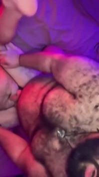 Bears in Purple Bareback Threesome