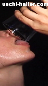 Drinking Cum From a Glass