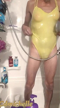 Cdmichelle Wearing Yellow One-piece Swimsuits