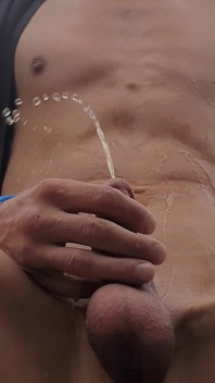 Jerk, Piss and Cum in the Parking Lot