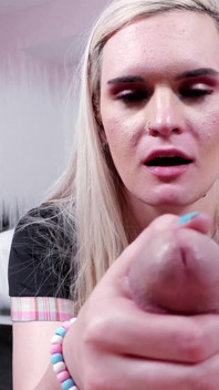 Cute trans college girl enjoys sucking dick