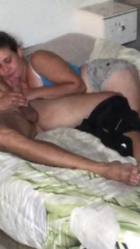 I Dare My Wife to Make Me Cum She Ends up Giving in and I Fill Her Mouth with Cum and It Makes Her Disgust