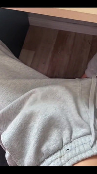 French Femboy Getting to Horny to Work and Jerk off Under His Desk