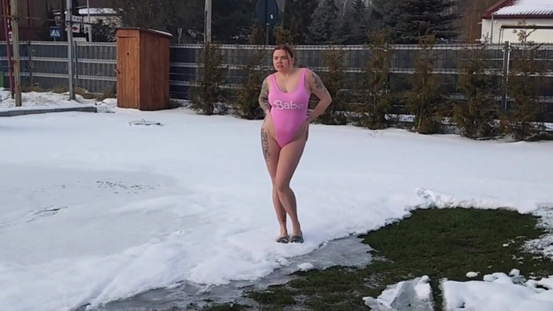 Bastet: Swingers. Two Married Couples Play in the Snow Naked. the...
