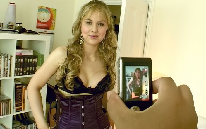 One Man Banned: Taking Pictures of a Blonde in Stockings at Home