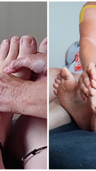 Mamie Nue Masse Mes Pieds En Sueur