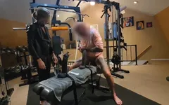 Pt1 Extreme Bench Top Anal Pegging with Mistress Amelia and Joey.