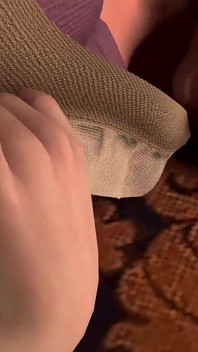 Anal with Hot Asian Maid Milf on the bed: 3D Porn