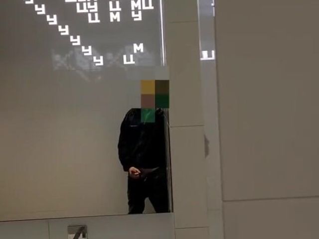 Very Hot Risky Jerk off in Mens Room (Yellow Blue)