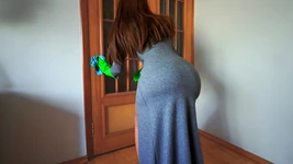 Fit Step Mom Caught Step Son with Boner While Cleaning. Will She Help Him Out?