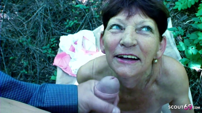 Full porn collection: Skinny granny goes for a walk with her step grandson...